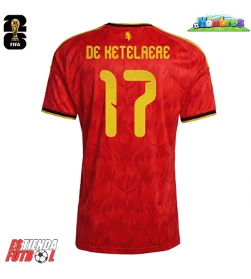Bélgica Charles De Ketelaere #17 Primera Equipación Mundial 2026 Manga Corta Bélgica Charles De Ketelaere #17 Primera Equipación Mundial 2026 Manga Corta